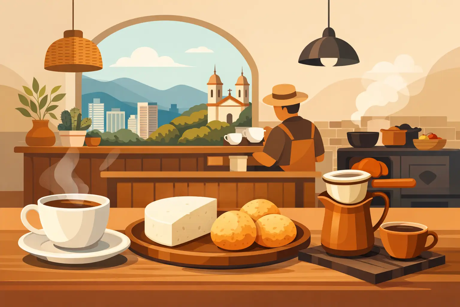 Cafeteria com identidade mineira em BH