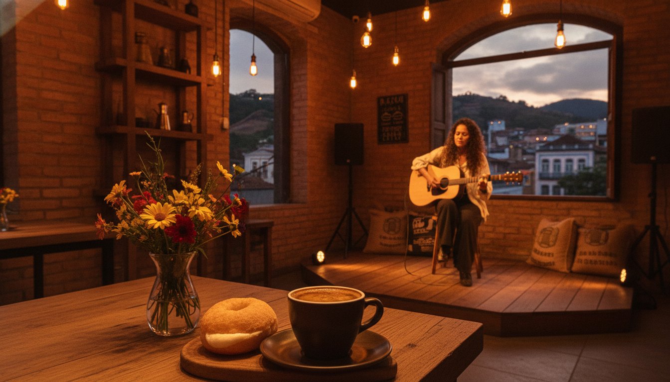 Cafeteria com música ao vivo em Santa Tereza BH: Onde o café encontra a melodia em 2026