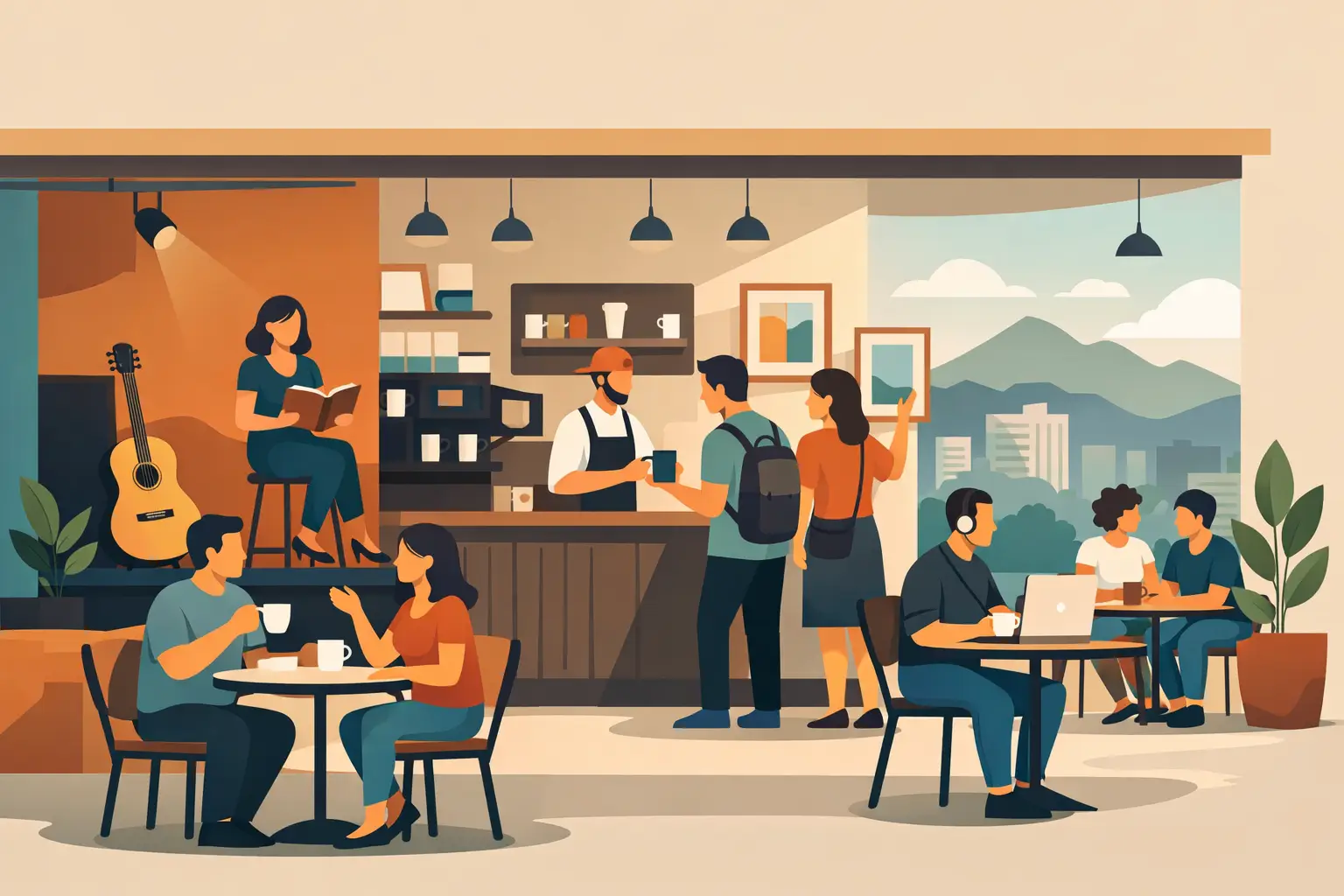 Como funciona uma cafeteria cultural em BH