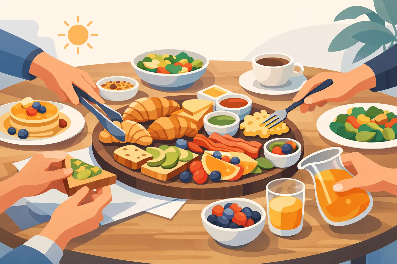 Como funciona o brunch para compartilhar?