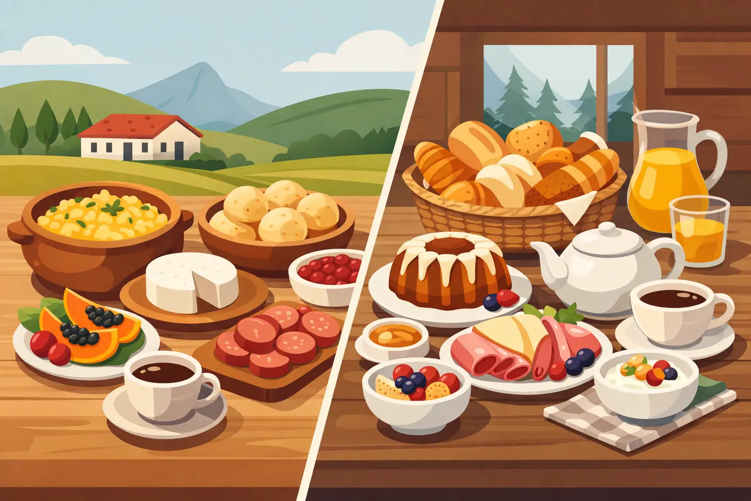 Brunch mineiro versus café colonial: qual escolher?